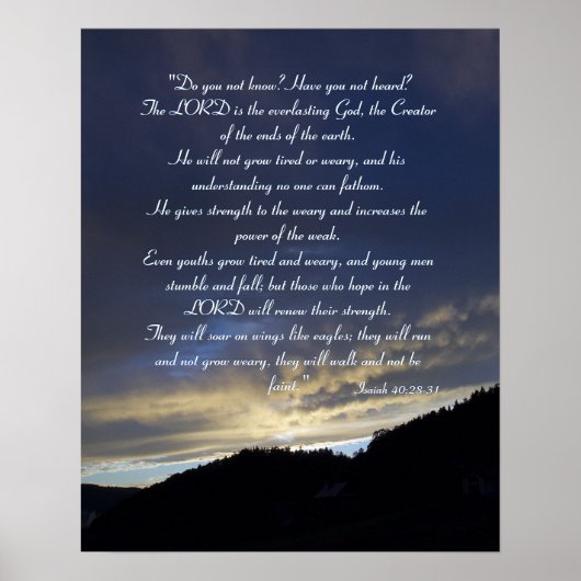 Isaiah 40;28-31 | Inspiration Poster (Vorne)