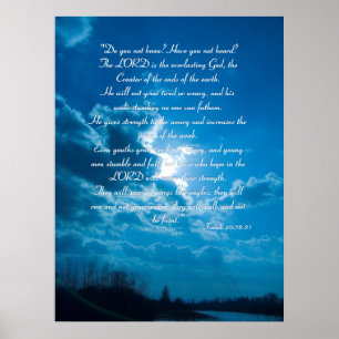 Isaiah 40;28-31 - Inspirationspopster Poster