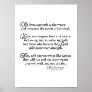 Isaiah 40:29-31 poster