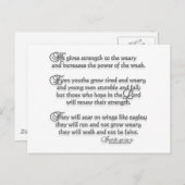 Isaiah 40:29-31 postkarte (Vorne/Hinten)