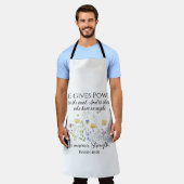Isaiah 40:29 Er gibt Power Wildblumen Schrift Schürze (Getragen)