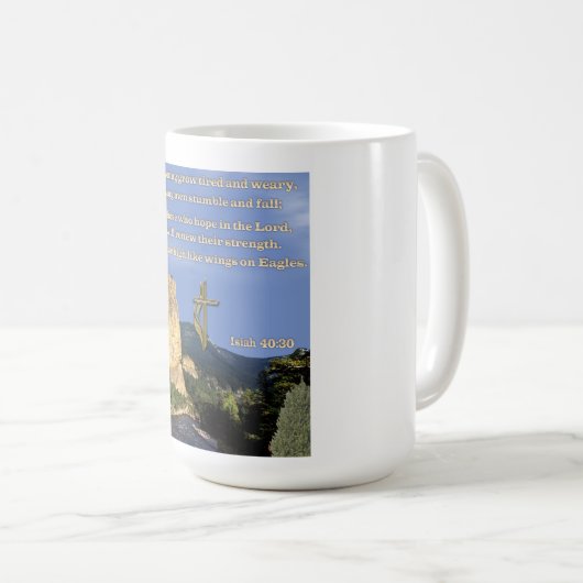 Isaiah 40:30-31 kaffeetasse (VorderseiteRechts)