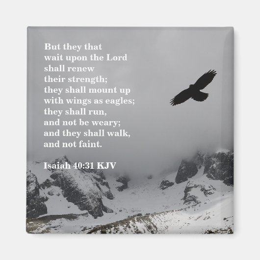 Isaiah 40:31 - Aber sie, die auf den Herrn warten Magnet (Vorne)