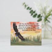 Isaiah 40:31 Auf Adlerflügen bergauf Postkarte (Stehend Vorderseite)