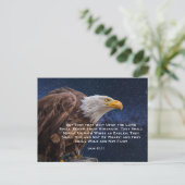Isaiah 40:31 Auf Adlerflügen bergauf Postkarte (Stehend Vorderseite)