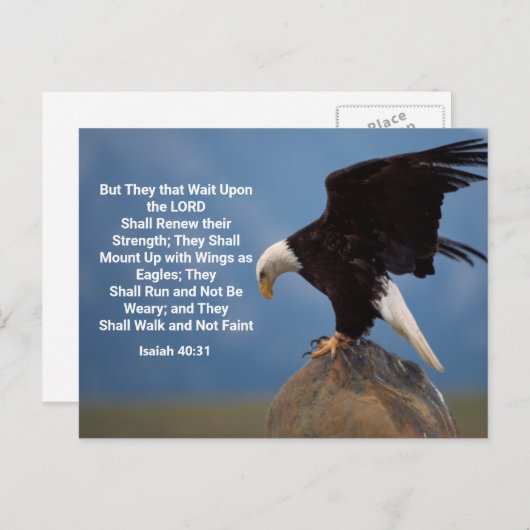 Isaiah 40:31 Auf der Adlerwoche Postkarte (Vorne/Hinten)