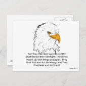 Isaiah 40:31 Auf der Adlerwoche Postkarte (Vorne/Hinten)