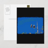 Isaiah 40:31 auf schwarz postkarte (Vorne/Hinten)