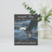 ISAIAH 40:31 Aufhängung mit Flügeln als EGLES Postkarte (Stehend Vorderseite)