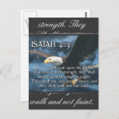 ISAIAH 40:31 Aufhängung mit Flügeln als EGLES Postkarte (Vorne/Hinten)