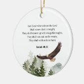 Isaiah 40:31 Berg mit Flügeln wie Adler Keramik Ornament (Links)