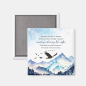 Isaiah 40:31 Berg mit Flügeln wie Adler Magnet (Vorderseite/Rückseite)