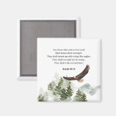 Isaiah 40:31 Berg mit Flügeln wie Adler Magnet (Vorderseite/Rückseite)