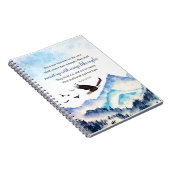 Isaiah 40:31 Berg mit Flügeln wie Adler Notizblock (Rechte Seite)