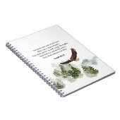 Isaiah 40:31 Berg mit Flügeln wie Adler Notizblock (Rechte Seite)