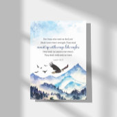 Isaiah 40:31 Berg mit Flügeln wie Adler Poster