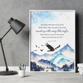 Isaiah 40:31 Berg mit Flügeln wie Adler Poster