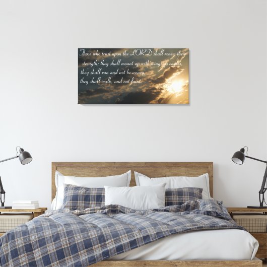 Isaiah 40:31 Bibel Vers Leinwand drucken (Insitu (Schlafzimmer))