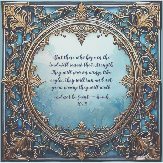 Isaiah 40:31 Bibel Verse Custom-Cut Vinyl Sticker (Vorderseite)