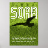 Isaiah 40:31 Bibel Verse Eagle Poster (Vorne)