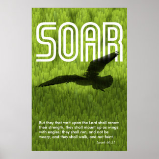 Isaiah 40:31 Bibel Verse Eagle Poster