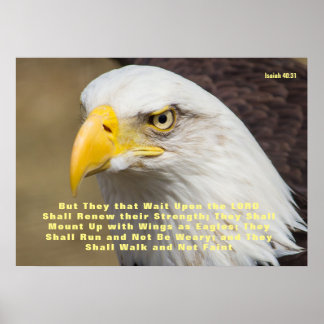 Isaiah 40:31 Bibelverse Monte on Wings Poster