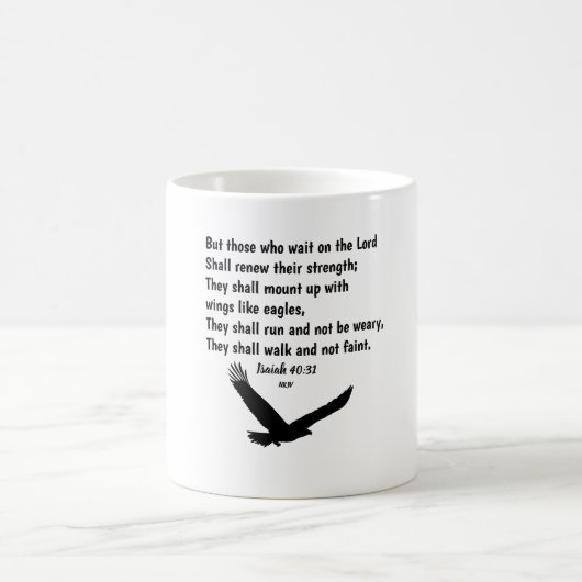Isaiah 40:31 Bibelverse-Schrift Kaffeetasse (Mittel)