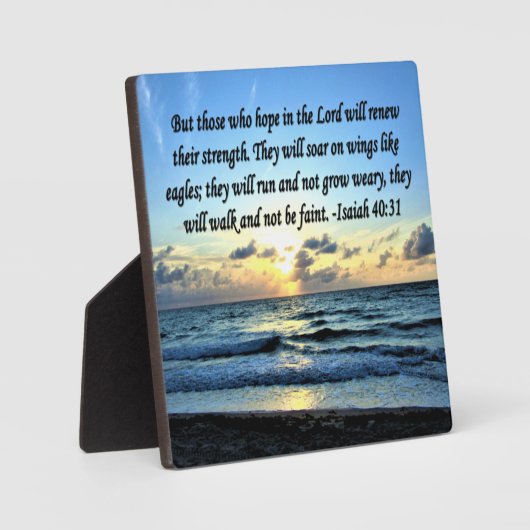 ISAIAH 40:31 BIBLE VERSE FOTOPLATTE (Vorderseite)
