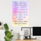 ISAIAH 40: 31, Christliches Poster (Heimbüro)