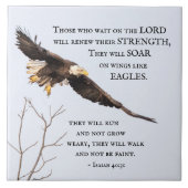 Isaiah 40:31 Die auf den Herrn warten, die Bibel Fliese (Vorderseite)