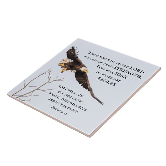 Isaiah 40:31 Die auf den Herrn warten, die Bibel Fliese (Seite)