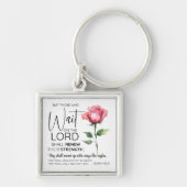 Isaiah 40:31 Die auf der Blume des Herrn warten Schlüsselanhänger (Vorne)