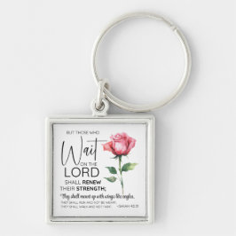 Isaiah 40:31 Die auf der Blume des Herrn warten Schlüsselanhänger