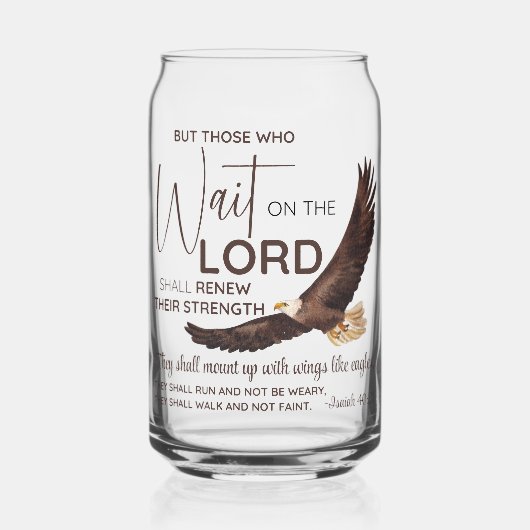 Isaiah 40:31 Die auf die Lord Scripture warten Dosenglas (Vorderseite)