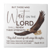 Isaiah 40:31 Die auf die Lord Scripture warten Fliese (Vorderseite)