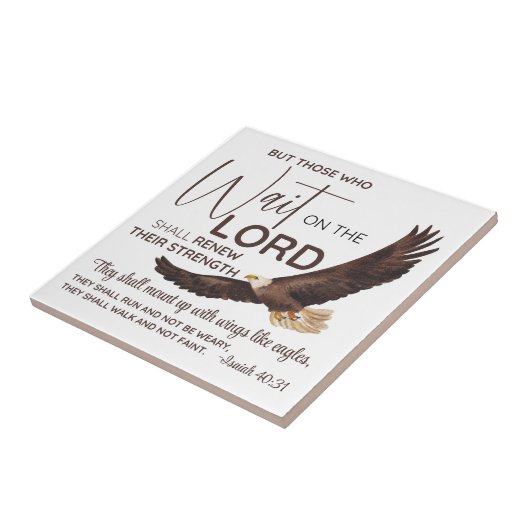 Isaiah 40:31 Die auf die Lord Scripture warten Fliese (Seite)
