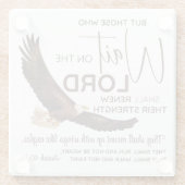 Isaiah 40:31 Die auf die Lord Scripture warten Glasuntersetzer (Rückseite)