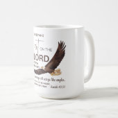 Isaiah 40:31 Die auf die Lord Scripture warten Kaffeetasse (VorderseiteRechts)