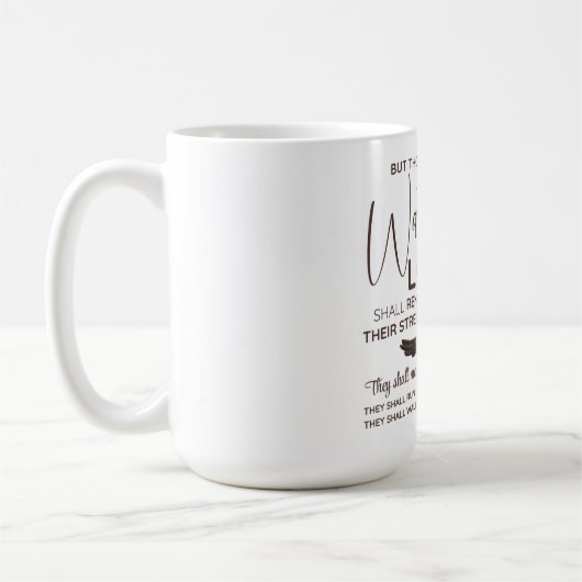 Isaiah 40:31 Die auf die Lord Scripture warten Kaffeetasse (Links)