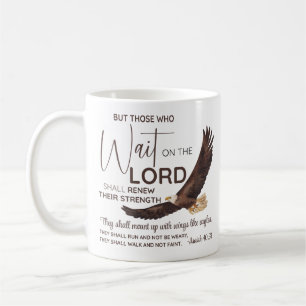 Isaiah 40:31 Die auf die Lord Scripture warten Kaffeetasse