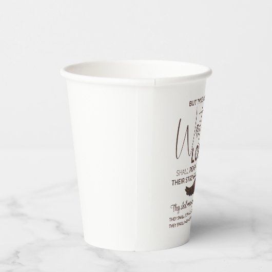 Isaiah 40:31 Die auf die Lord Scripture warten Pappbecher (Rechts)
