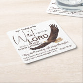 Isaiah 40:31 Die auf die Lord Scripture warten Rechteckiger Pappuntersetzer (angewinkelt)