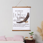 Isaiah 40:31 Die auf die Lord Scripture warten Wandteppich Mit Holzrahmen (Schlafzimmer)