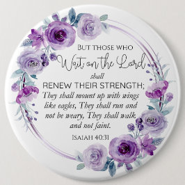 Isaiah 40:31 Die warten auf den Herrn Floral Button