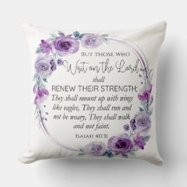 Isaiah 40:31 Die warten auf den Herrn Floral Kissen