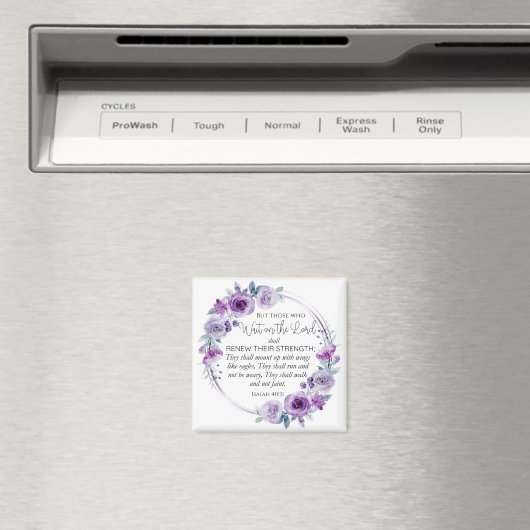 Isaiah 40:31 Die warten auf den Herrn Floral Magnet (In Situ (Geschirrspüler))