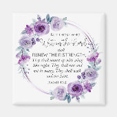 Isaiah 40:31 Die warten auf den Herrn Floral Magnet (Vorne)