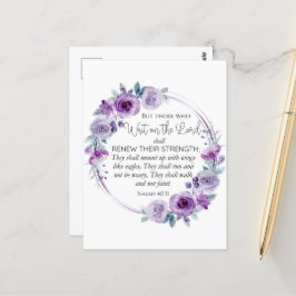 Isaiah 40:31 Die warten auf den Herrn Floral Postkarte