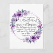 Isaiah 40:31 Die warten auf den Herrn Floral Postkarte (Vorderseite)