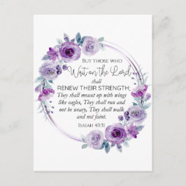 Isaiah 40:31 Die warten auf den Herrn Floral Postkarte